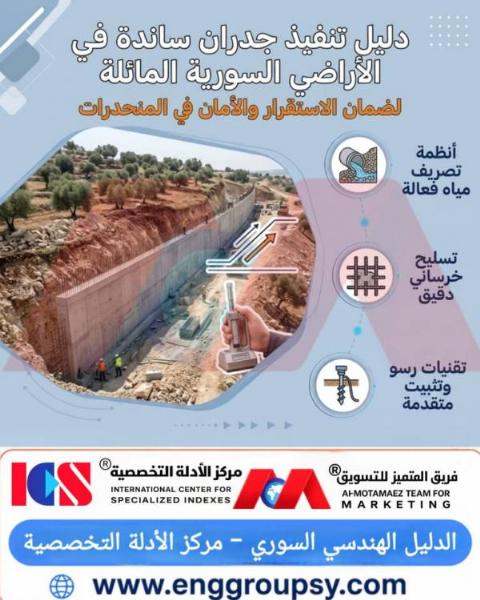 Guide to Constructing Retaining Walls on Sloping Terrain in Syria to Ensure Slope Stability and Safety