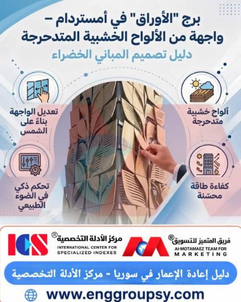 برج الأوراق في أمستردام: واجهة من الألواح الخشبية المتدحرجة كنموذج رائد في تصميم المباني الخضراء