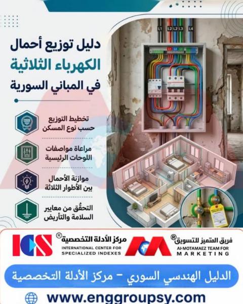 دليل توزيع أحمال الكهرباء الثلاثية في المباني السورية