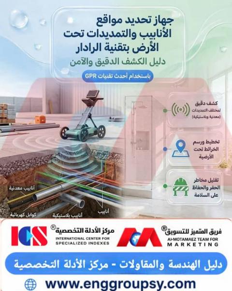جهاز تحديد مواقع الأنابيب والتمديدات تحت الأرض بتقنية الرادار: دليل الكشف الدقيق والآمن لشبكات البنية التحتية