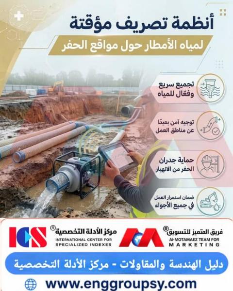 Do temporary drainage systems prevent the collapse of soil sidewalls and work stoppages at rainy-season excavation sites?